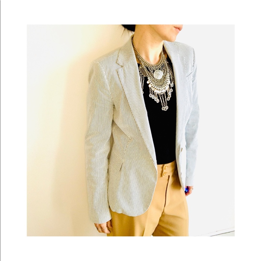 Zara Basic Bitch pinstripe blazer